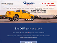 Tablet Screenshot of glenmoorauto.com